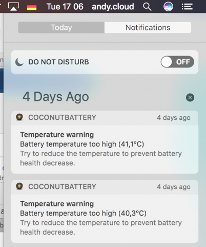 Oder in der Menubar. (Screenshot: Golem.de)